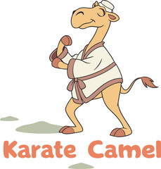 Funny Camel Doing Karate – 3D Character Design