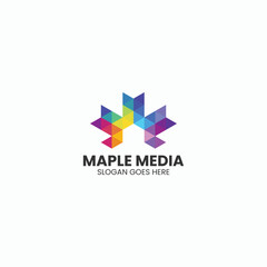 Maple Media Gradient Colorful Logo