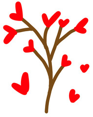 It is an illustration of a heart tree.
