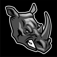 rhino head mascot