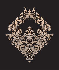 Damask ornamental elements set
