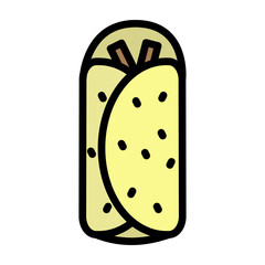 Fajitas Vector Filled Icon Design