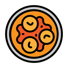 Hummus Vector Filled Icon Design