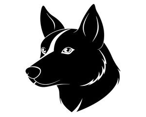 Dog Head Silhouette Vector & Loyal Pet Face SVG