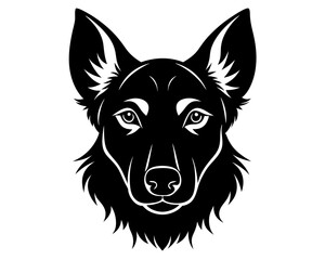 Dog Head Silhouette Vector & Loyal Pet Face SVG