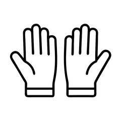 Illustration of protective gloves for safety and hygiene, work gloves, medical gloves, cleaning gloves, icon vector