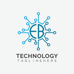 initial monogram for technology logo with circle style design