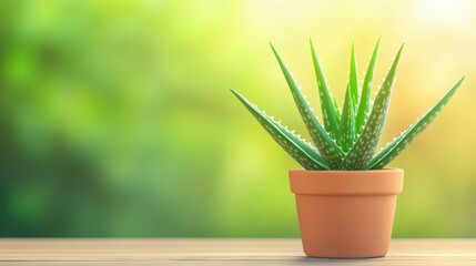 Aloe vera plant in pot