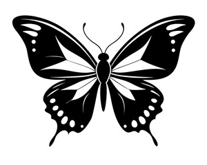 Butterfly Silhouette Vector & Elegant Insect SVG
