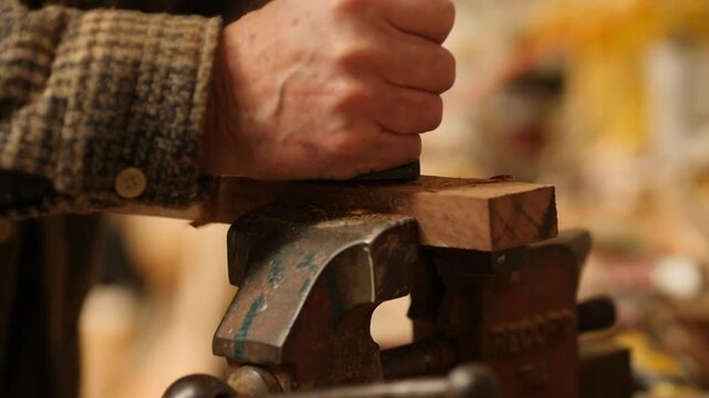 Iroko Wood Planing for Boat Building in Workshop