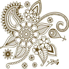 Beautiful flower art and mandala vector design