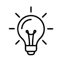 Light bulb icon idea innovation creative solution lightbulb symbol inspiration thinking electricity concept