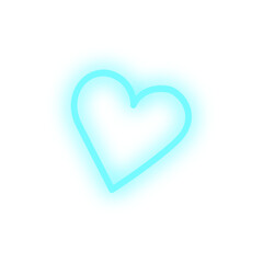 blue heart isolated