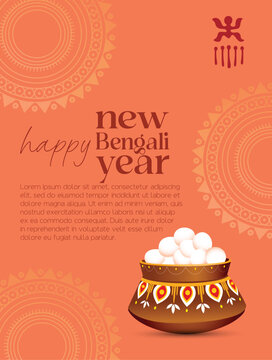 
Illustration of bengali new year with Bengali text Subho Nababarsha meaning Heartiest Wishing for Happy New Year
