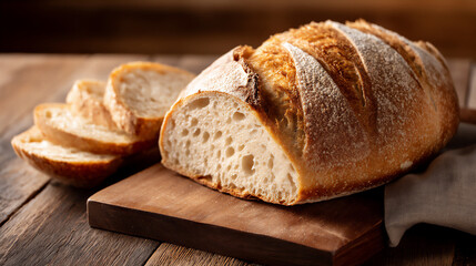  rustic sourdough loaf, p: a rustic loaf of pan de campagne,