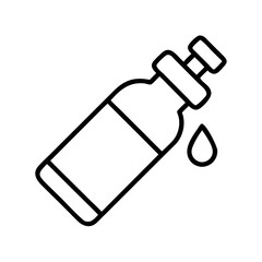 Dropper bottle essential oil aromatherapy liquid medicine serum outline vector icon illustration design 100c