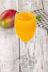 Sweet cold tropical mango juice