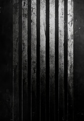 Obraz premium Black and white textured image with vertical lines evokes depth