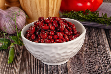 Vegan cuisine canned red kidney beans