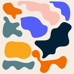 kid background with organic shape colorful seamless pattern 