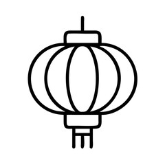 Outline chinese lantern vector for new year celebration and asian culture decoration element design 100