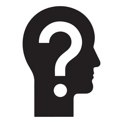 Question Mark Head Silhouette A Symbol of Inquiry and Confusion