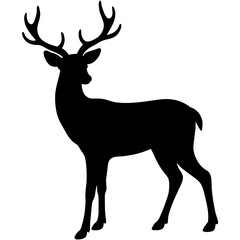 deer silhouette vector illustration