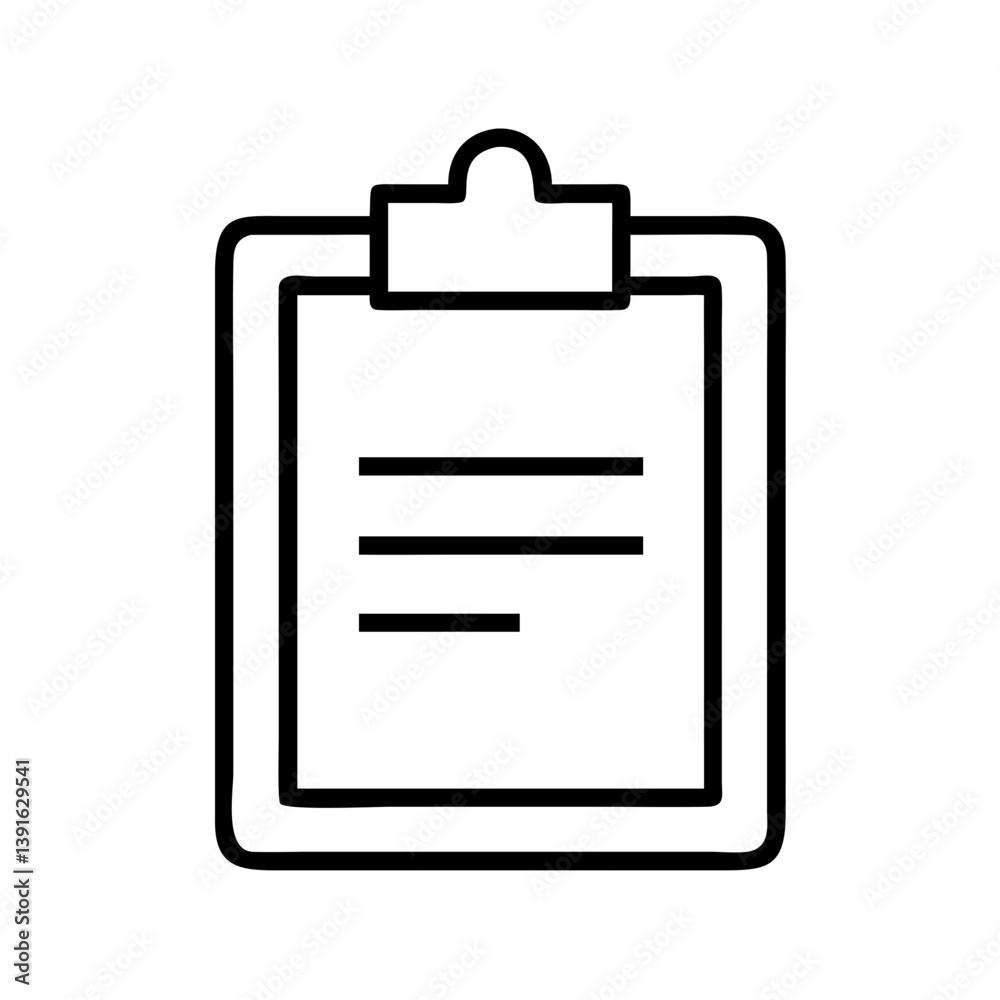 Poster clipboard document checklist task list form survey report icon vector illustration and graphic desig