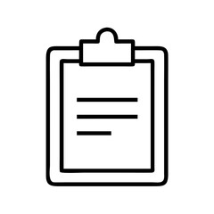 Clipboard document checklist task list form survey report icon vector illustration and graphic design asset