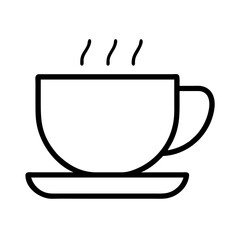 Hot coffee cup vector icon illustration for cafe menu design and morning beverage related graphic resources