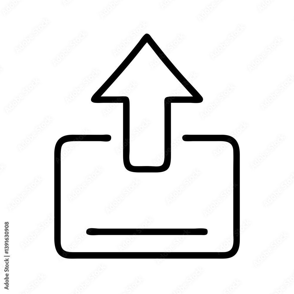 Poster upload file icon vector graphic download symbol share arrow sign for web design and mobile apps inte