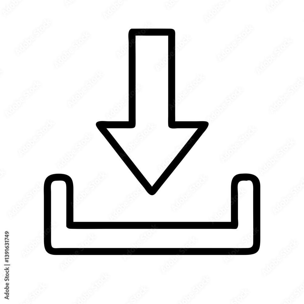 Poster download icon vector file graphic resource for web design and mobile app development projects resour