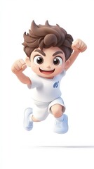 Cheerful cartoon-styled boy