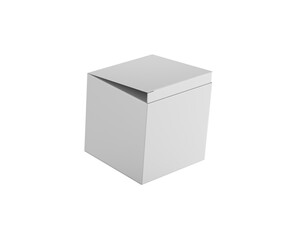 A square cardboard box for packaging, branding and product mockups. 3d Illustration