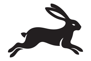 Rabbit Silhouette Vector Illustration for Crafts Projects and Design Needs