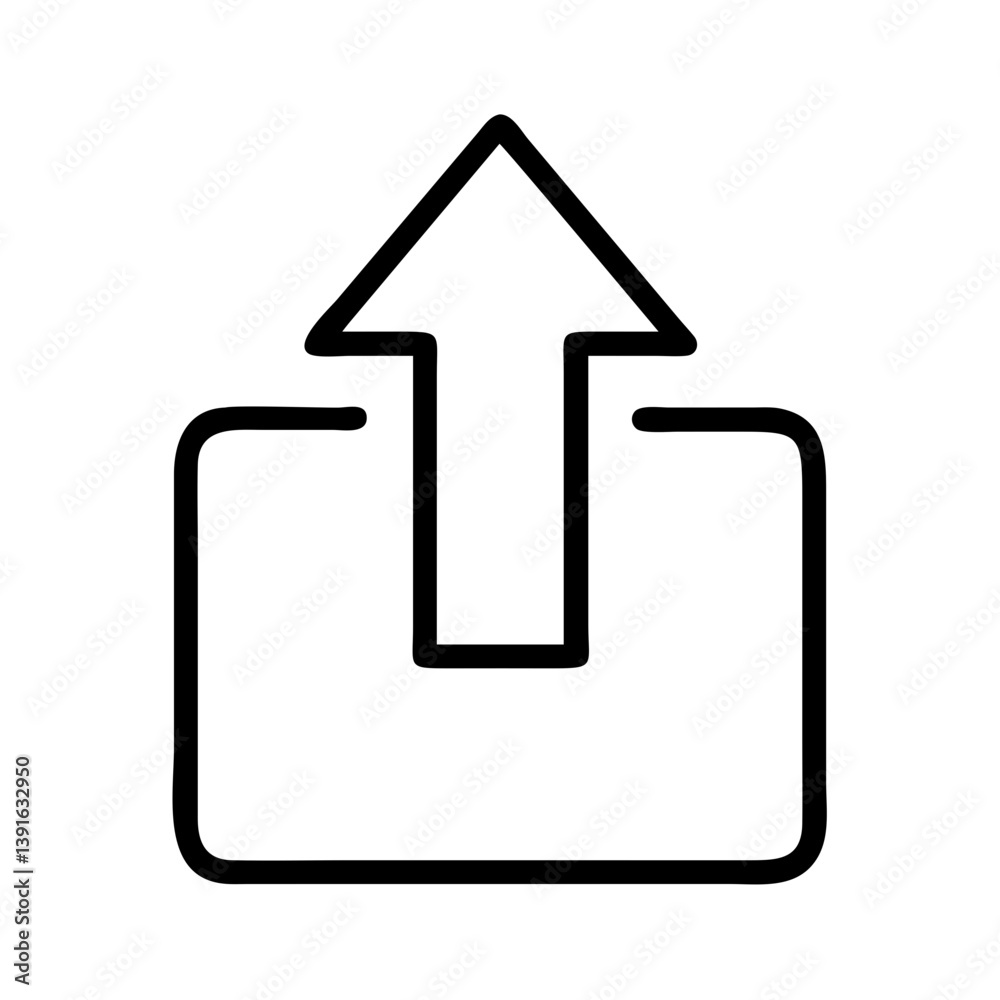 Poster Upload icon vector file for web design and mobile app ui ux send data to cloud 100 character