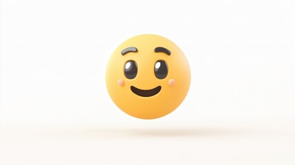 Floating smiling emoji