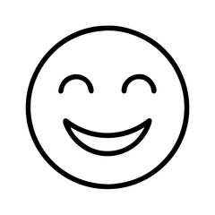 Fototapeta premium Smiling face emoji vector graphic illustration for social media and user interface design asset use