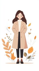 Woman in autumn-style outfit