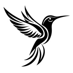 hummingbird flying Silhouette