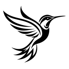 hummingbird flying Silhouette