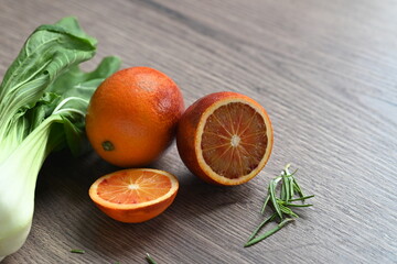 The macro shot emphasizes the rich colors and natural patterns of the citrus fruit, making it ideal...