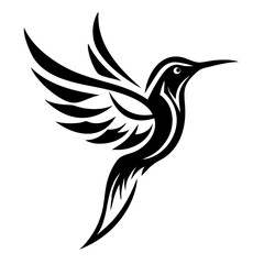 hummingbird flying Silhouette