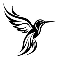 hummingbird flying Silhouette