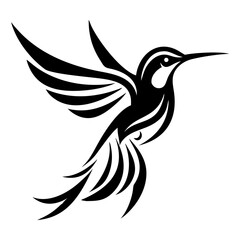 hummingbird flying Silhouette