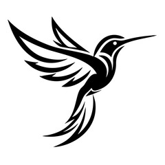 hummingbird flying Silhouette