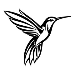 hummingbird flying Silhouette