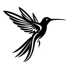 hummingbird flying Silhouette