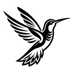 hummingbird flying Silhouette