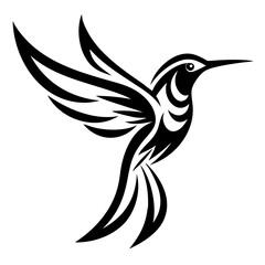 hummingbird flying Silhouette